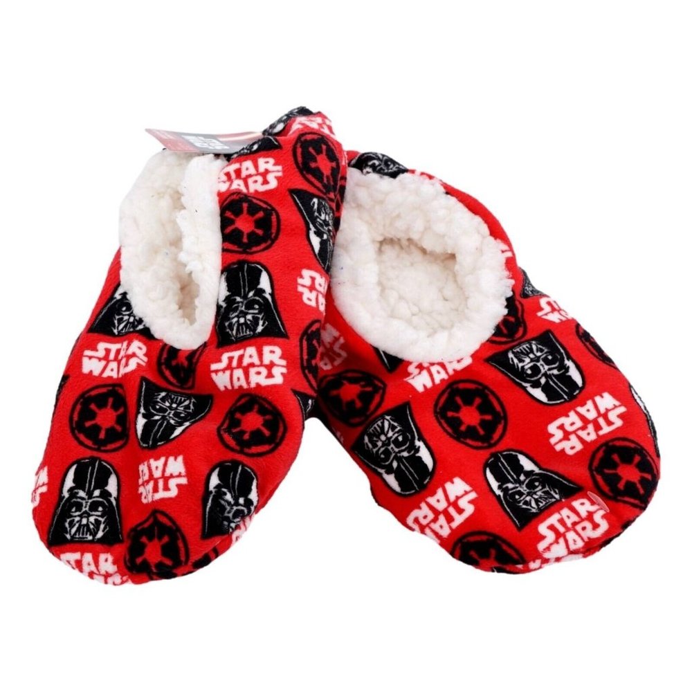 Darth Vader Disney Fuzzy Babba Kids Slipper Socks M/L (Shoe Sz 13-4)